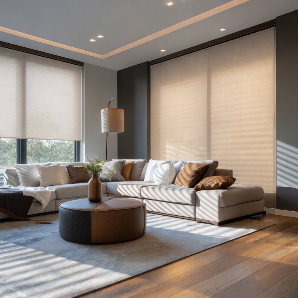 Rollar shades for living rooms in Covina, California