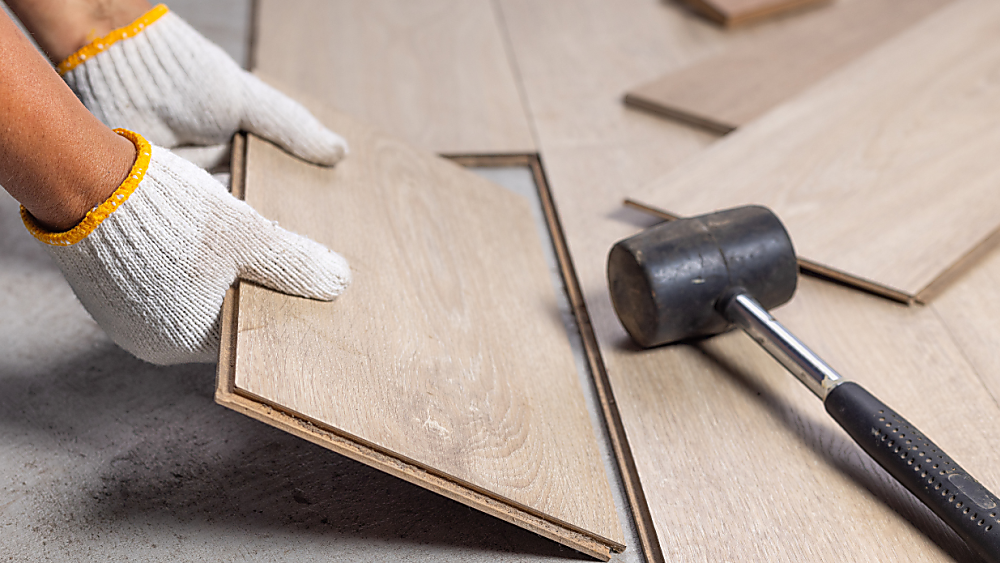 Hardwood flooring installation in Covina, California from Nemeth Family Interiors